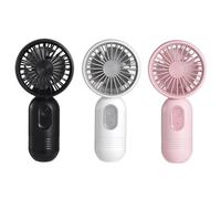 Mini Portable Fan 3 Pack, Cute Handheld Battery Operated Lightweight Small Personal Fans with 3 Speeds and USB Rechargeable Eyelash Fan for Stylish Girl Kids Women Men Office Outdoor Travel Camping