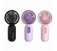 Mini Portable Fan 3 Pack, Cute Handheld Battery Operated Lightweight Small Personal Fans with 3 Speeds and USB Rechargeable Eyelash Fan for Stylish Girl Kids Women Men Office Outdoor Travel Camping