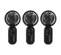 Mini Portable Fan 3 Pack, Cute Handheld Battery Operated Lightweight Small Personal Fans with 3 Speeds and USB Rechargeable Eyelash Fan for Stylish Girl Kids Women Men Office Outdoor Travel Camping