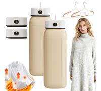 Mini Portable Foldable Clothes Dryer, Compact Electric Drying Machine for Light Clothes, Underwear with Dry Bag, Quiet Clothes Dryer with Adjustable Timer for Travel, RV, Home, Apartment (2Pcs)