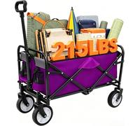 Mini Portable Folding n Cart with Wheels Beach Utili Garden Cart with Strapping SystemIdeal forActivities Purple