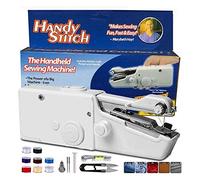 Mini Portable Hand Stitching Machine, MSDADA Magic Stitch Fabric Sewing Kit, Mini Handheld Sewing Machine for Curtains, Fabric, Kids Cloth, Crafts and Home Travel