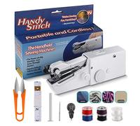 Mini Portable Hand Stitching Machine with 8 Pcs Bobbins, MSDADA Magic Stitch Fabric Sewing Kit, Mini Handheld Sewing Machine for Curtains, Fabric, Kids Cloth, Crafts and Home Travel