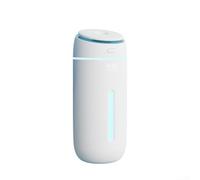 Mini Portable Humidifier for Home Office & Bedroom - USB-Powered Air Purifier with LED Night Light, Quiet Mist Diffuser, ABS Design(White)