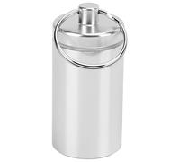 Mini Portable Keychain Medicine Holder Aluminum Waterproof Pill Box Container Durable Travel Essential for Outdoor Camping Hiking Emergency First Aid Kit (Aluminum Cylinder for a Week, Silver)