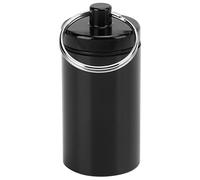 Mini Portable Keychain Medicine Holder Aluminum Waterproof Pill Box Container Durable Travel Essential for Outdoor Camping Hiking Emergency First Aid Kit (Aluminum Cylinder for one Week, Black)