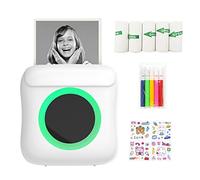 Mini Portable Label Thermal Printer 3.1In Bluetooth Label Maker, 200dpi Mini Inkless Pocket Printer, Instant Sticker Printer Compatible With Android And Ios (White)