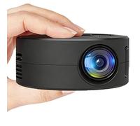 Mini Portable LED Video Projector with Phone Screen Mirroring, 854x480 Resolution, Compatible with Smartphone/Tablet/Laptop, Black, 110mm
