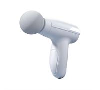 Mini Portable Muscle Massager Gun, Handheld Electric Deep Tissue Percussion Device for Athletes, 3 Speed Quiet Vibrating Fascia Tool for Back Neck Shoulder Relief, USB Rechargeable (White)