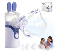 Mini Portable Nebuliser Portable Rechargeable Inhaler Machine Handheld Nebulizer for Children and Adults Cool Mist Atomizer Machine with Mouthpiece & Masks Silent Steam Inhaler for Travel, Home Use