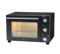 Cooks Professional Mini Portable Oven | Electric Multi Function Countertop Cooker | 28L Capacity | Adjustable Temperature Control & Timer | 1500W | Includes Roasting Dish & Wire Rack | Black & Silver