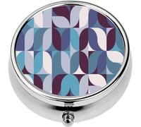 Mini Portable Pill Case Box for Purse Vitamin Medicine Metal Small Cute Travel Pill Organizer Container Holder Pocket Pharmacy Scandinavian Artwork Texture Design Stock