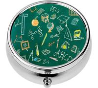 Mini Portable Pill Case Box for Purse Vitamin Medicine Metal Small Cute Travel Pill Organizer Container Holder Pocket Pharmacy Seamless Education