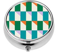 Mini Portable Pill Case Box for Purse Vitamin Medicine Metal Small Cute Travel Pill Organizer Container Holder Pocket Pharmacy Essential Geometric Abstract Minimal Elegant line Form Stroke Shapes