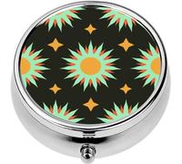 Mini Portable Pill Case Box for Purse Vitamin Medicine Metal Small Cute Travel Pill Organizer Container Holder Pocket Pharmacy Esoteric Art