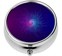 Mini Portable Pill Case Box for Purse Vitamin Medicine Metal Small Cute Travel Pill Organizer Container Holder Pocket Pharmacy Dynamic Abstract Liquid Flow Lines Linear Yin and Yang Symbol