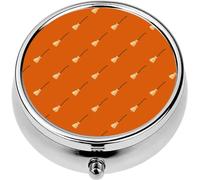 Mini Portable Pill Case Box for Purse Vitamin Medicine Metal Small Cute Travel Pill Organizer Container Holder Pocket Pharmacy Witch's Halloween