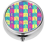 Mini Portable Pill Case Box for Purse Vitamin Medicine Metal Small Cute Travel Pill Organizer Container Holder Pocket Pharmacy Bag Sale Buy on Colorful Background Marketing icon On