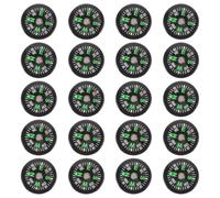 Mini Portable Pocket Compass 20pcs for Hiking Camping and Travel | Acrylic and ABS Build, High Visibility Dial, Instant Orientation, Black Finish, for Night Hikes