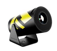 Mini Portable Projector with WiFi 6 and Bluetooth 5.0 Smart Projector 1080P Support Movie Projector 4K Decode Built-in Android 11.0 for Home Theater Compatible for Smartphone/Laptop (HY300-PRO-YELLOW)