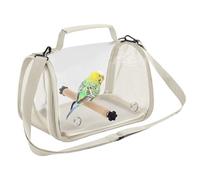 Mini Portable Travel Bird Cage - Three Holes Breathable Carry Bag Perch Mat | Small Pet Travel Cage for Birds, Lizards, Lightweight Shoulder Carrier