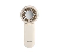 GEEPAS Rechargeable Fan | Mini Foldable Portable USB Fan for Travel Camping Office Outdoor Women Men | Handheld 2000mAh 3 Speeds + Cooling Quiet Mode 8Hr Run Time Lightweight | 2 Year Warranty Cream