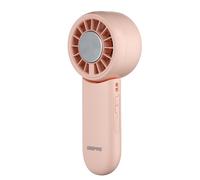 GEEPAS Rechargeable Fan | Mini Foldable Portable USB Fan for Travel Camping Office Outdoor Women Men | Handheld 2000mAh 3 Speeds + Cooling Quiet Mode 8Hr Run Time Lightweight | 2 Year Warranty Pink