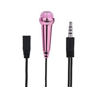 Mini Portable Vocal/Instrument Microphone For Cell Phone ipad laptop iPhone Android, Karaoke Vocal and Recording Microphone 1PC (Hot Pink)