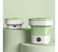 Mini Portable Washing Machine, 12L Collapsible Washing Machine, Small Foldable Smart Laundry Machine with 3 Cleaning Modes, for Baby Clothes, Underwear, Camping, RV, Travel(Green)