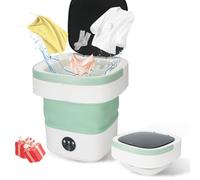 Mini Portable Washing Machine - 12L Foldable Washer with 3 Modes & Blue Light Disinfection - Ideal for Baby Clothes, Underwear & Socks - Perfect for Travel, Camping, Apartments & Hotels