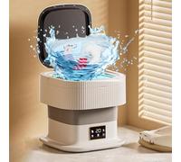 Mini Portable Washing Machine , 18L Upgraded Large Capacity Foldable Washer, Small Washing Machine, Travel Washing Machine, Deep Cleaning of Underwear,baby Clothes,for Apartments,Dorm,Camping(Gray)