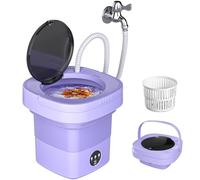 Mini Portable Washing Machine,Biebuxo 6.5L Mini Foldable Washing Machine,Portable washing machine for Underwear Socks Clothing for Camping, Travel, RV, Single Dormitories