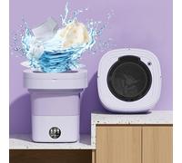 Mini Portable Washing Machine, Foldable Washing Machine,Small Collapsible Laundry Washer With Spin Dryer, for Travel, Apartment, Socks, Underwear(Blue,14L)