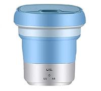 Mini Portable Washing Machine, Foldable Washing Machine with Handle, Ozone Sterilization, Ultrasonic Cleaning Machine, Small Automatic Folding Laundry Washer for Travel and Home Underwear (Blue)