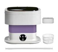 Mini Portable Washing Machine丨10L Foldable Small Washing Machine with 1 Spin Basket & 1 Inlet Pipe, 3 Wash Modes for Underwear Clothes Socks Camping RV Travel Apartments Dorm