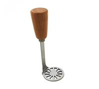 Mini Potato Masher with Wood Non Slip Handle,Stainless Steel Masher Kitchen Tool