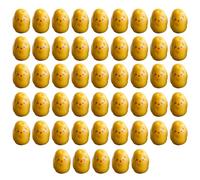 Mini Potatoes 50Pcs Artificial Plastic & Resin Mini Potato with Cute Expression DIY Friendly Decorative Miniature Food for Dollhouse, Fairy Garden, Tabletop, Fake Potatoes, Potato
