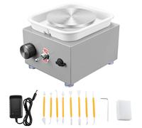 Mini Pottery Wheel, 2000RPM, Adjustable Speed, Removable Water Basin, Compact Ceramic Clay Wheel for Kids, Beginners, DIY & Art Teaching