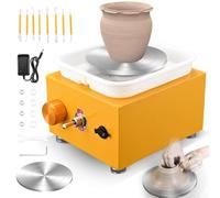 Mini Pottery Wheel, Adjustable 2000 RPM Potters Wheel with Powerful Motor, 10cm & 6.5cm Turntables & Sculpting Tools, Ceramic Pottery Kit for Kids and Adults