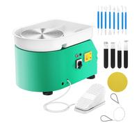 Mini Pottery Wheel, Couleeur 2000RPM & 10/6.5cm Turntable Electric Pottery Wheel, Adjustable Speed Pottery Wheel with Shaping Tools