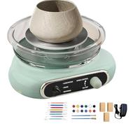 Mini Pottery Wheel for Kids and Adults, Complete Pottery Kit with Tools, Foot Pedal, Electric Turntable Potter's Wheel, DIY Pottery Kit for Beginners DIY Clay Art