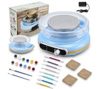 Mini Pottery Wheel for Kids & Beginners, Electric Pottery Wheels with 4.7 Inch Turntable & Sculpting Tools, Two-Way Rotation, Adjustable Speed Pottery Machine for Pottery DIY Shops, Pottery Teaching