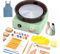 Mini Pottery Wheel for Kids, Small Electric DIY Pottery Machine with Foot Pedal, 200W Adjustable Speed Clay Forming Tool for Home Studio & Classroom