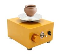Mini Pottery Wheel Kit 2000RPM Electric Clay Machine with 6.5/10cm Turntable Trays & 8 Tools, Adjustable Speed Ceramic Wheel Kit for Kids and Beginners (Yellow)