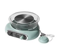 Mini Pottery Wheel Kit Electric Pottery Machine Removable Basin Turntable Portable Electric Clay Wheel for Kids Adults Beginners(Green)