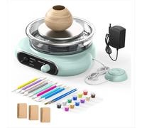 Mini Pottery Wheel Kit - Turntable Electric Clay with Foot Pedal, Adju