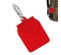Mini Pouch | Food Grade Silicone Pouch with Carabiner for Wallet | Keys, Replacement, Silicone Straws, ] Mini Bag Hangable Backpack Storage Bag for Home, School, Outdoor, Living Room, , red, ???