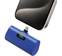 Mini Power Bank for iPhone 15 Series,Upgraded 5200mAh PD USB C Portable Charger Built-in USB-C Connector,Battery Pack Compatible with iPhone 15/15 Plus/15 Pro/15 Pro Max/Samsung,Android -Blue