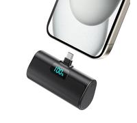 Mini Powerbank 6000 mAh, Small Power Bank USB C PD External Battery, Compact LCD Digital Display Battery Pack Compatible with iPhone 15/16/17 Series, Samsung S25/24 Series, Note, Huawei, iPad Black