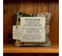 Mini Prayer Quilt with Cross Inside, Colorful Handmade Prayer Quilt with Cross, Vintage Pocket Scripture PrayerQuilt, Mini Scripture Quilts Gifts for Yourself Friend Family